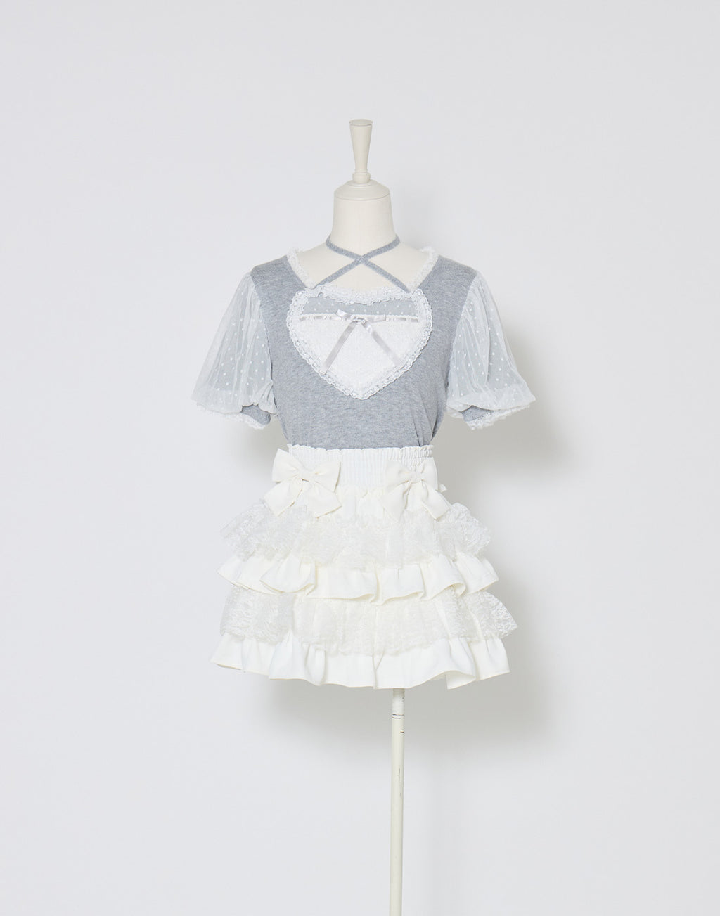 mellfy memory My love heart puff tops