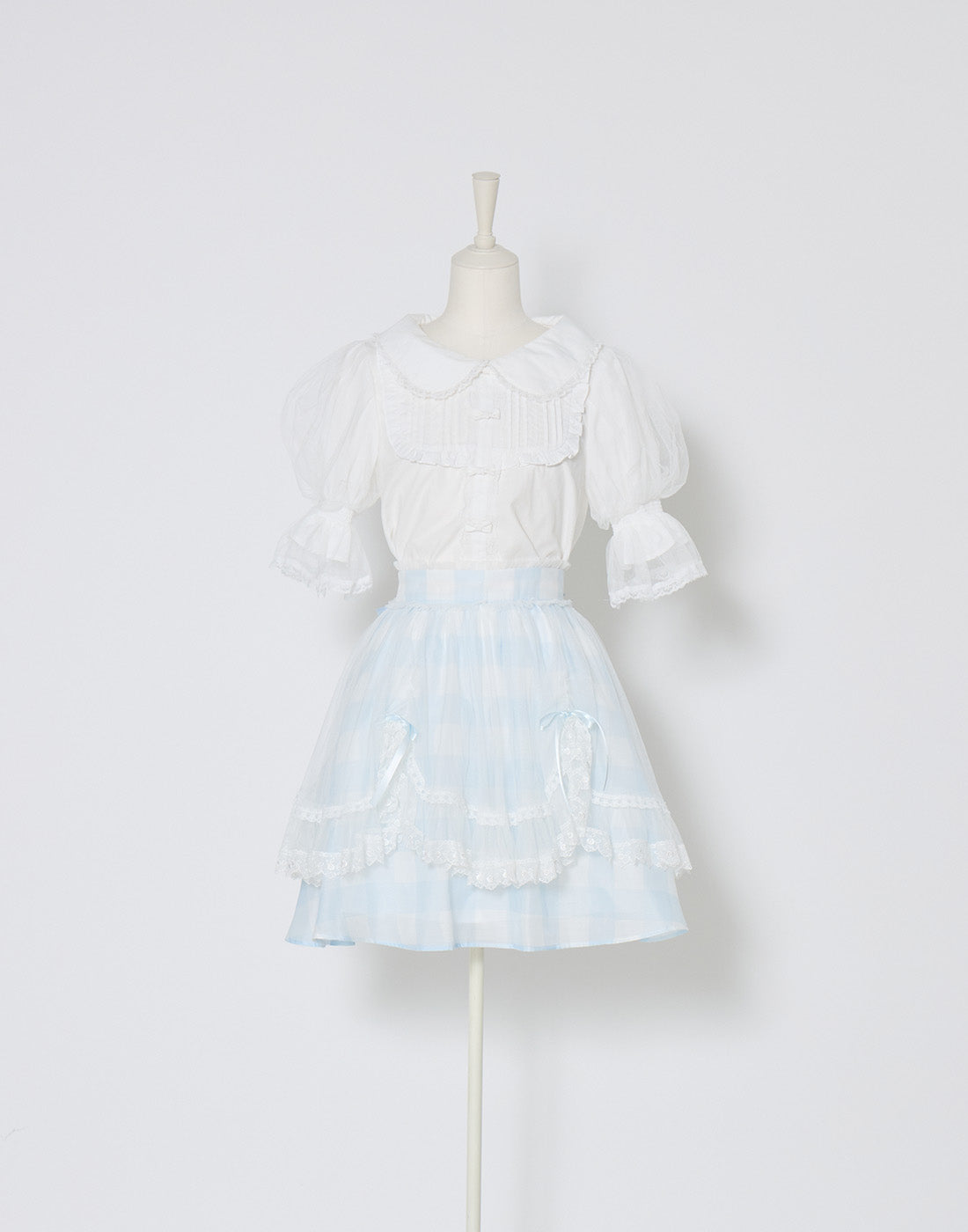 mellfy memory Fairy gingham tulle apron Skirt