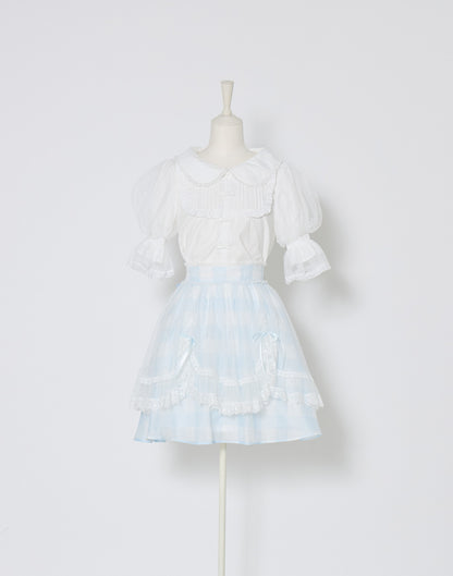 mellfy memory Fairy gingham tulle apron Skirt