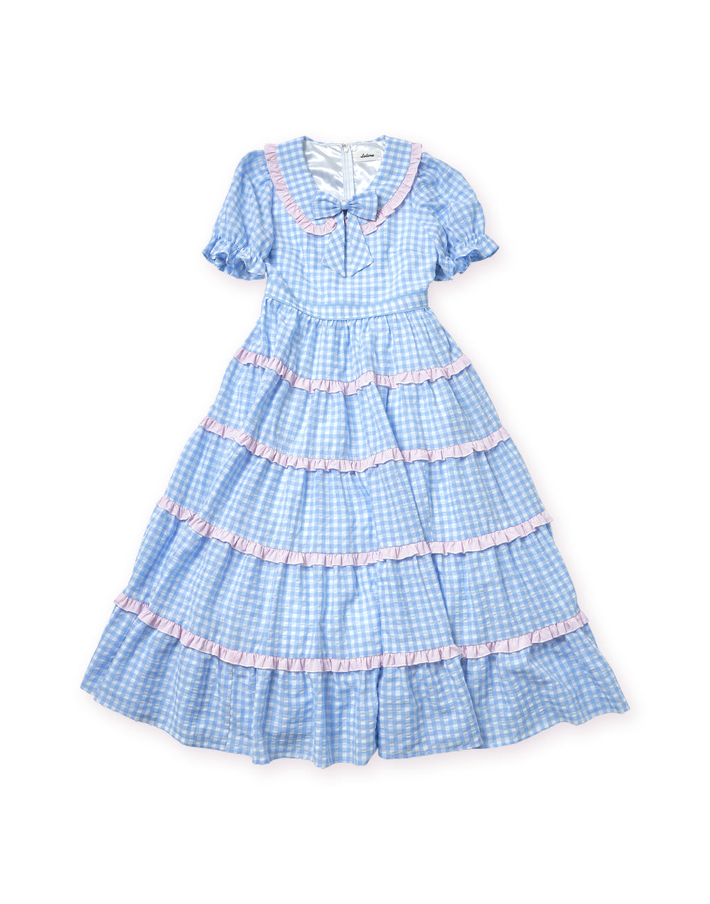 Lolime Bubble Gum Gingham Check Dress