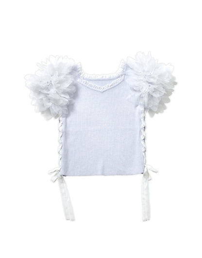 <March Delivery> mellfy memory Fairy flower sleeve Top