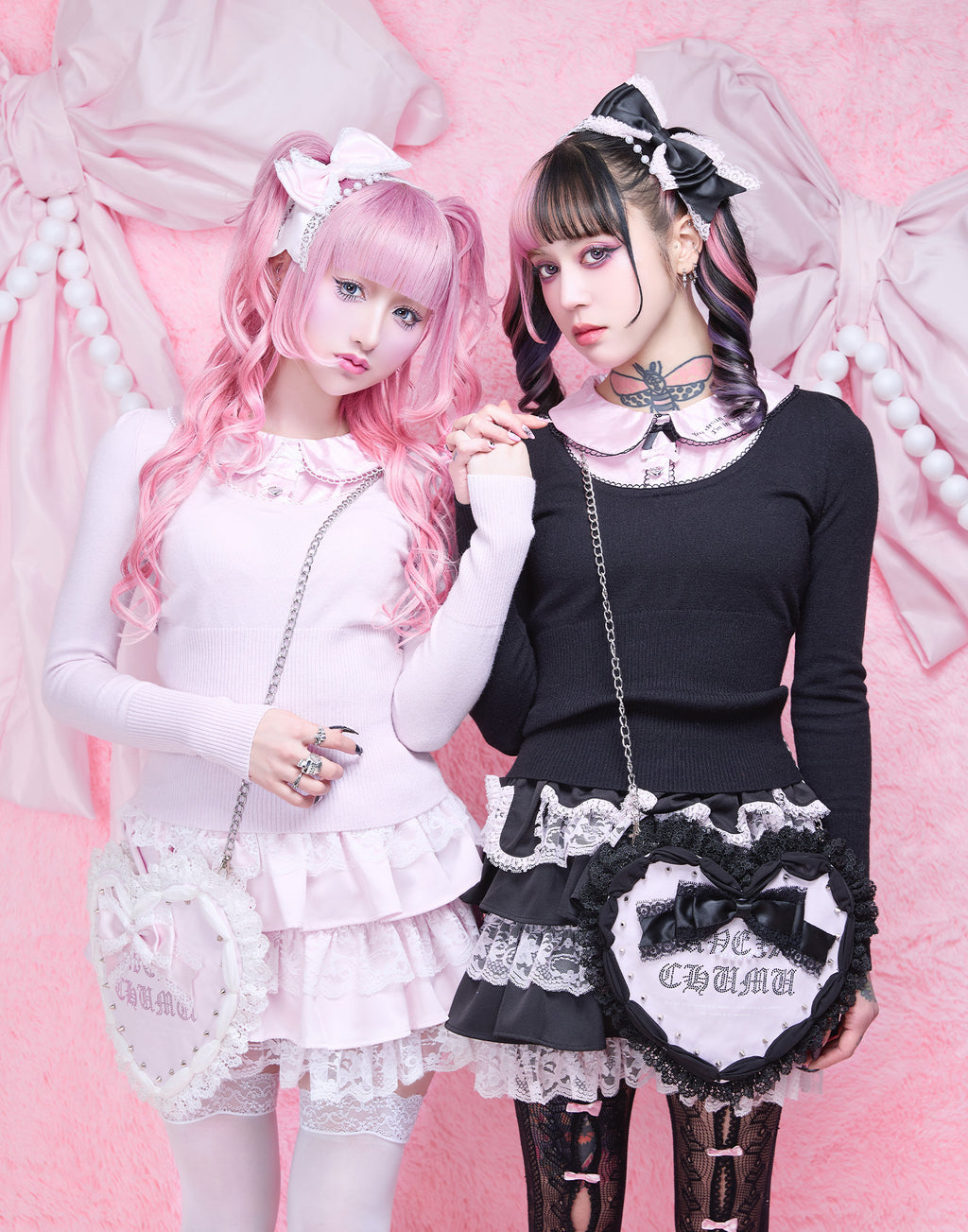 AVENCHUMU Satin blouse ribbon jewele knit tops