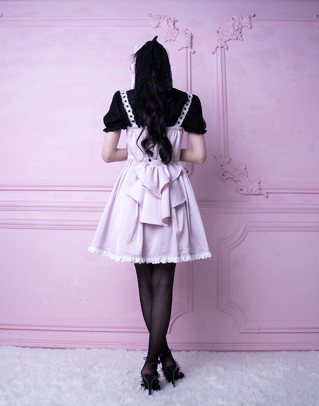 AVENCHUMU Back ruffle ribbon harness one piece