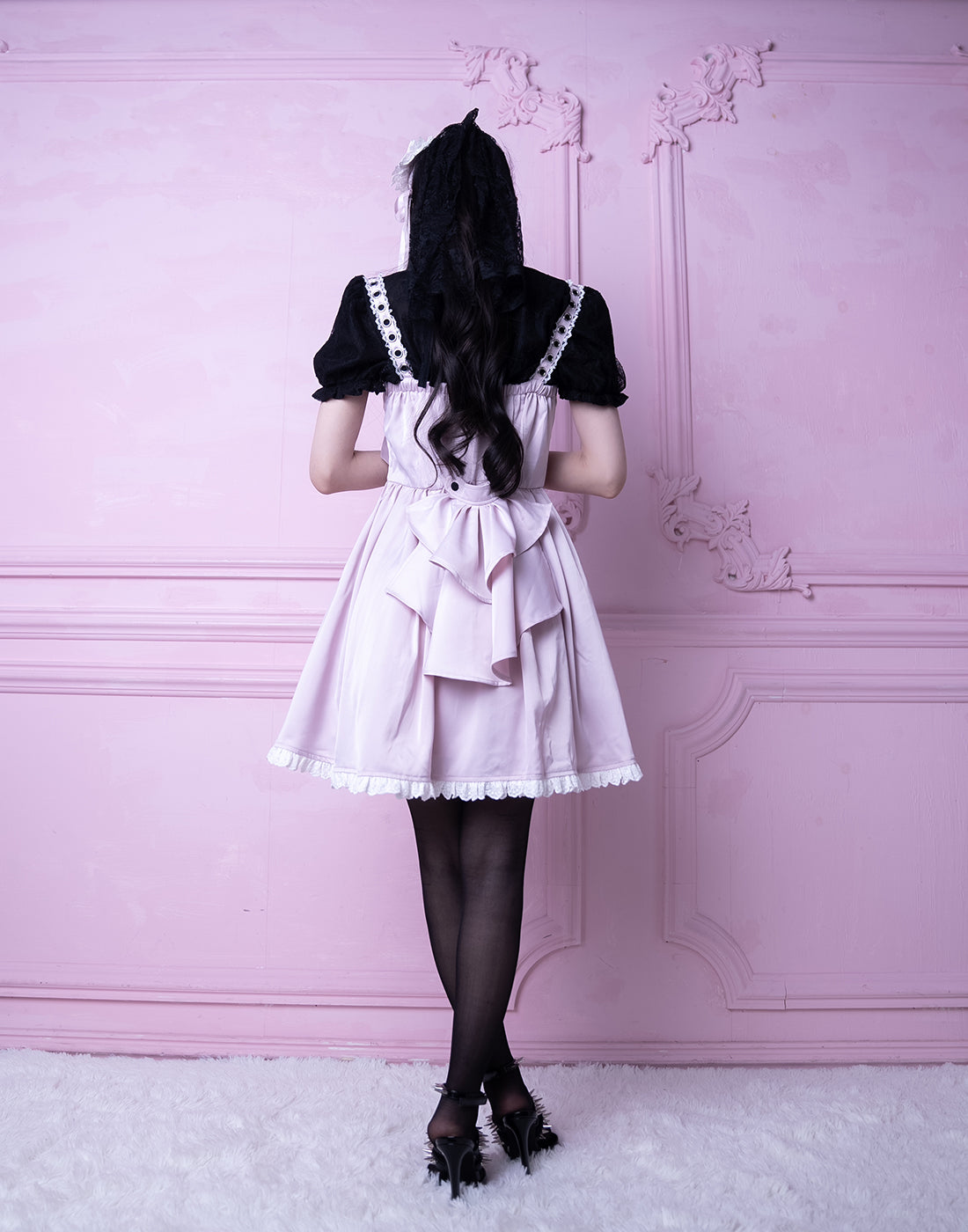 AVENCHUMU Back ruffle ribbon harness one piece