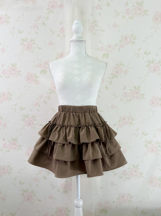 Olive des Olive Side String Tiered Skirt (Milk Chocolate)