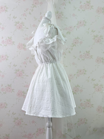 LIZ LISA Shoulder Ribbon Cotton Dress
