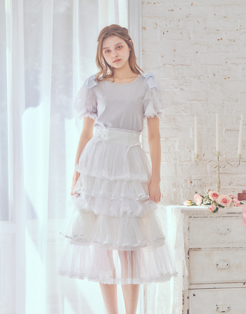 mellfy memory My sweet eden tiered long skirt