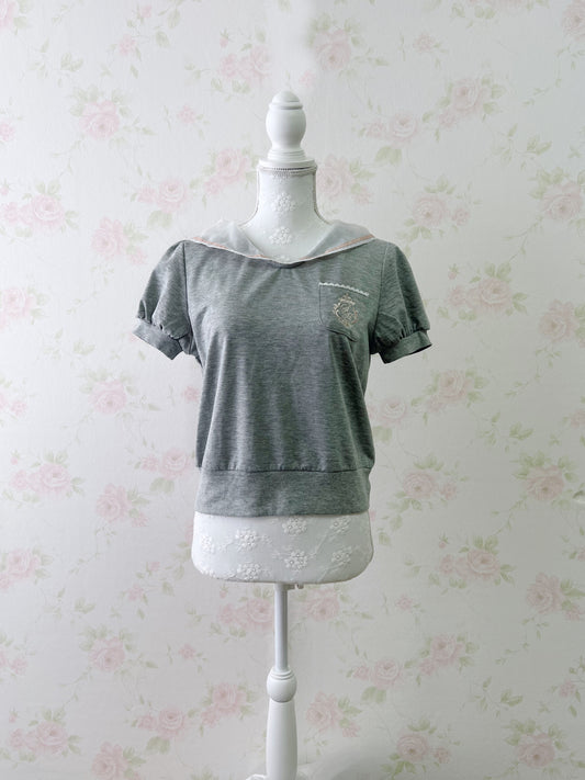 Secret Honey Organdy Sailor Sweat Shirt