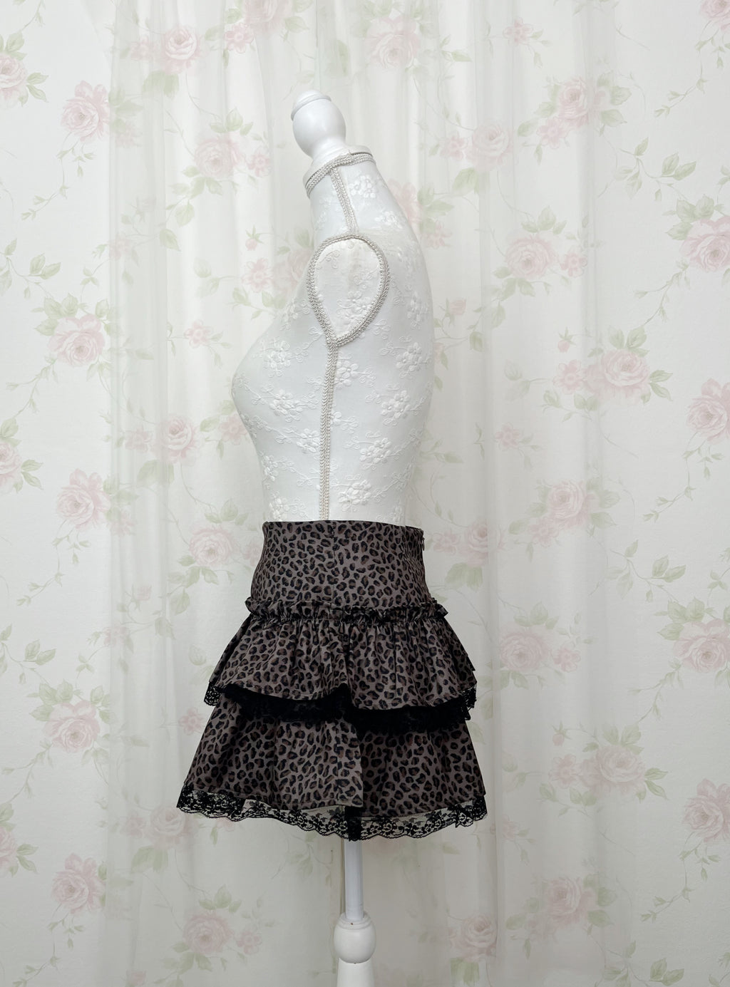 Leopard Tiered Mini Skirt