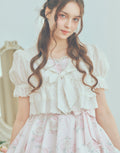 (Pre-order) mellfy memory Lovely cotton lace bolero blouse