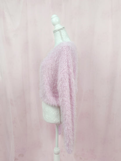 (20% OFF) GRL Shaggy Loose Sweater (Candy Pink)