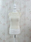 An MILLE Front Lace Top (Ivory)