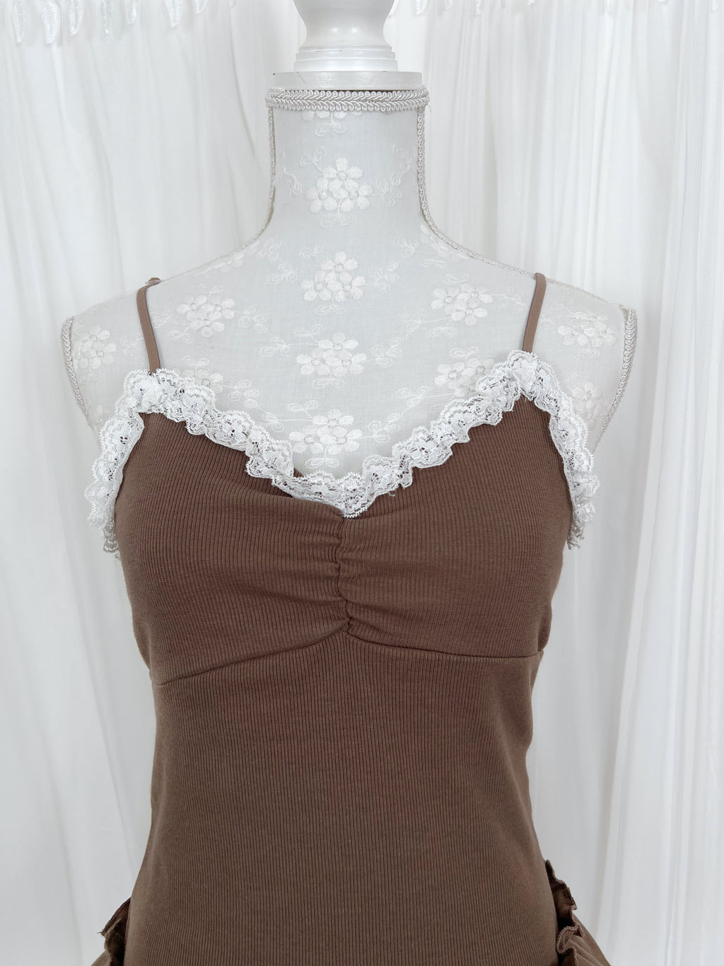 Layered Hem Tunic Camisole (Chocolate)
