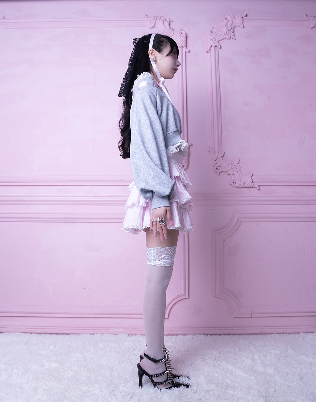 AVENCHUMU Off shoulder satin ribbon tops