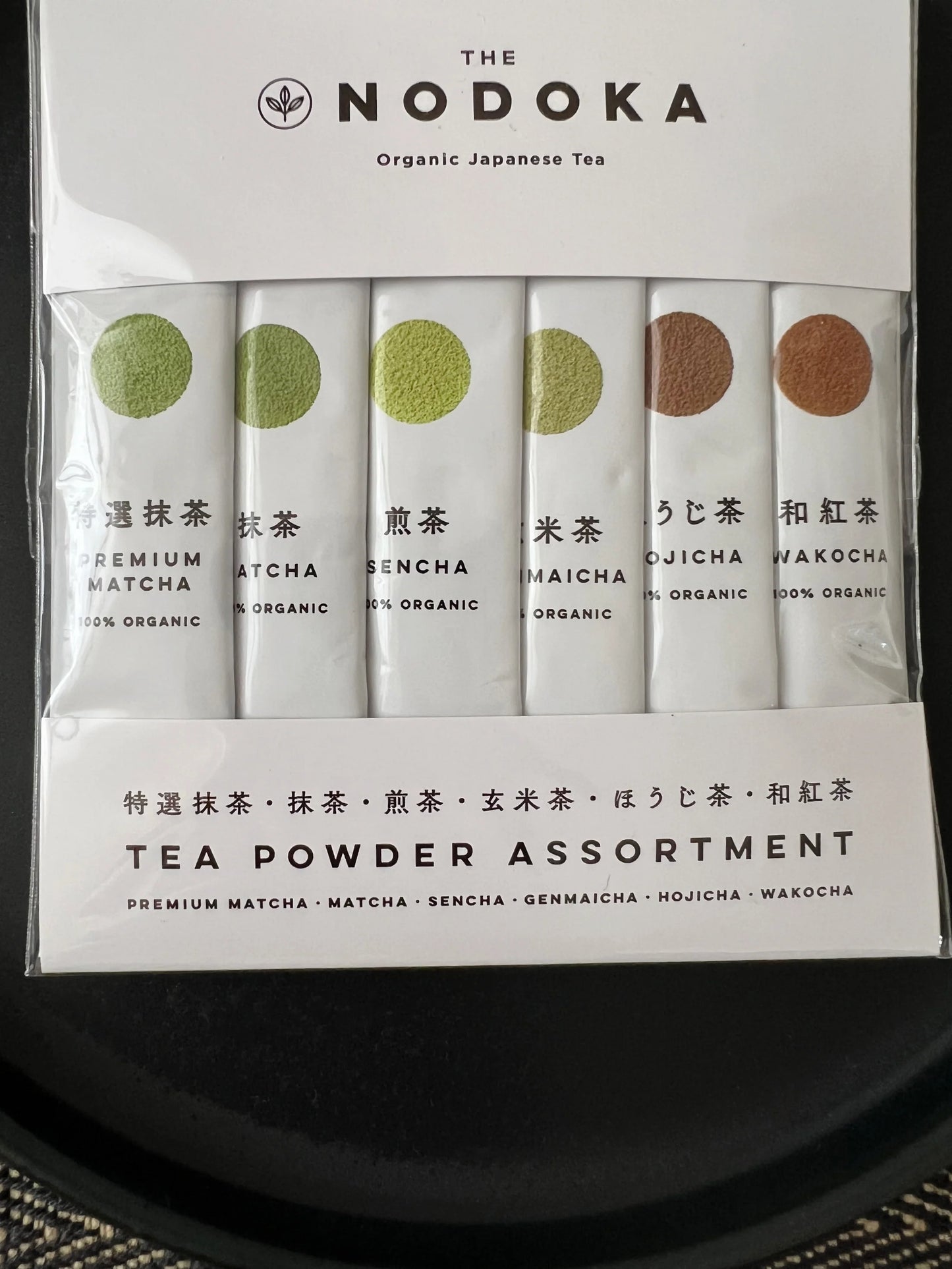 NODOKA Organic Japanese Powdered Tea Assortment 6 Sticks