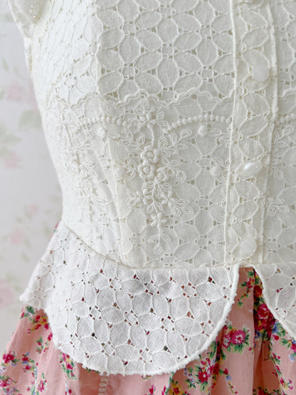 beberose Lace Bare Top Cotton Dress