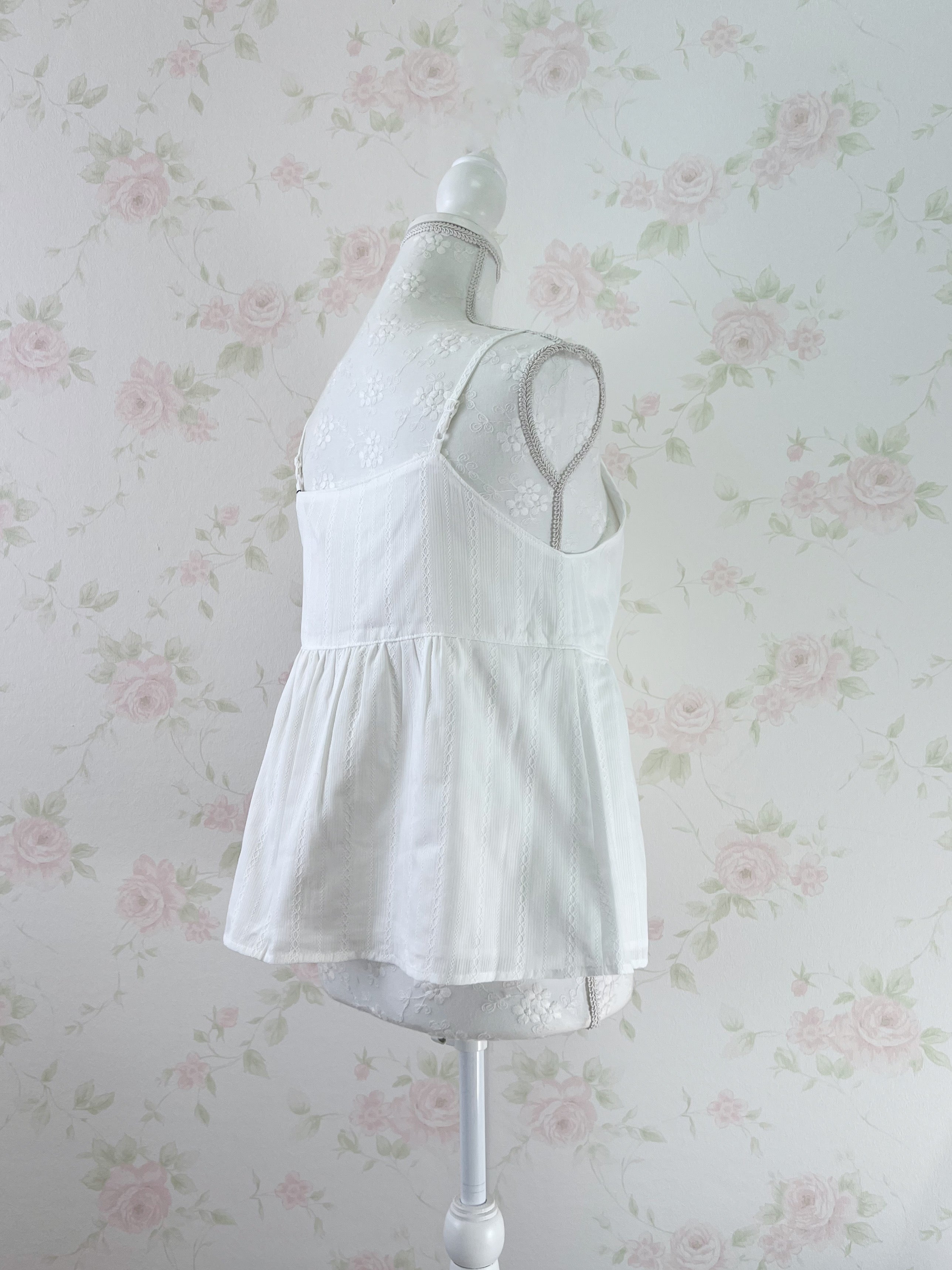 Lace Shoujo Lace Cotton Camisole (White)