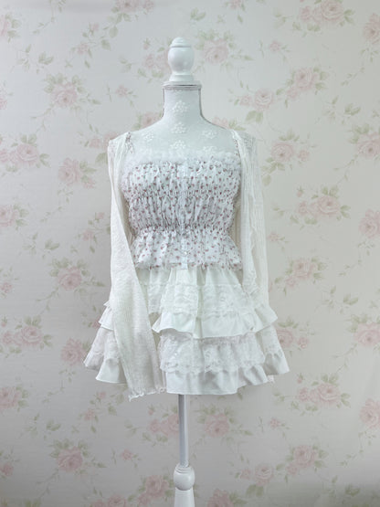 GRL Tulle Floral Top