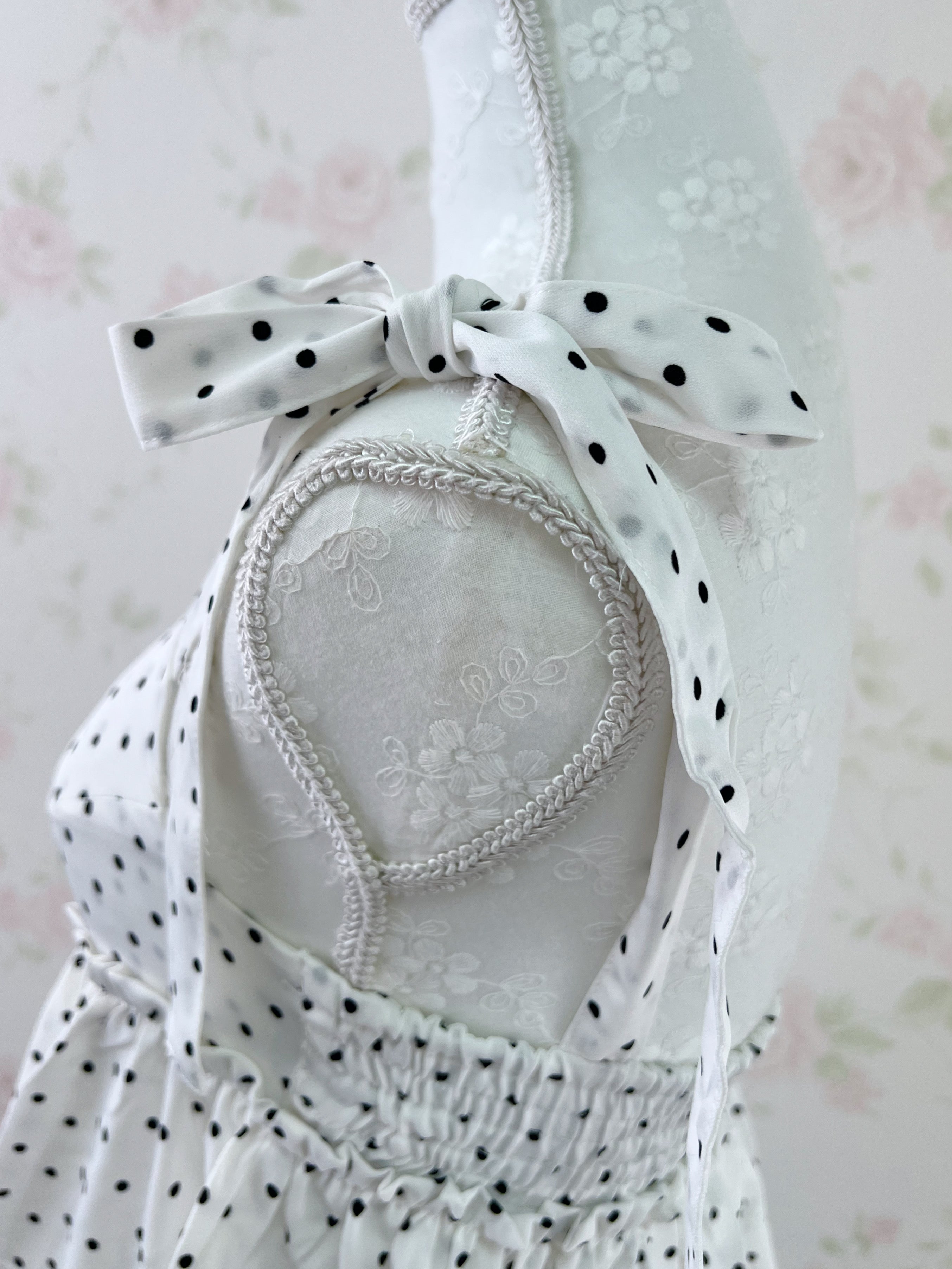 Polka Dot Balloon Camisole Top (White)