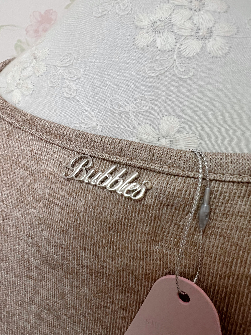 BUBBLES Milkmaid Front Lace Top (Beige)