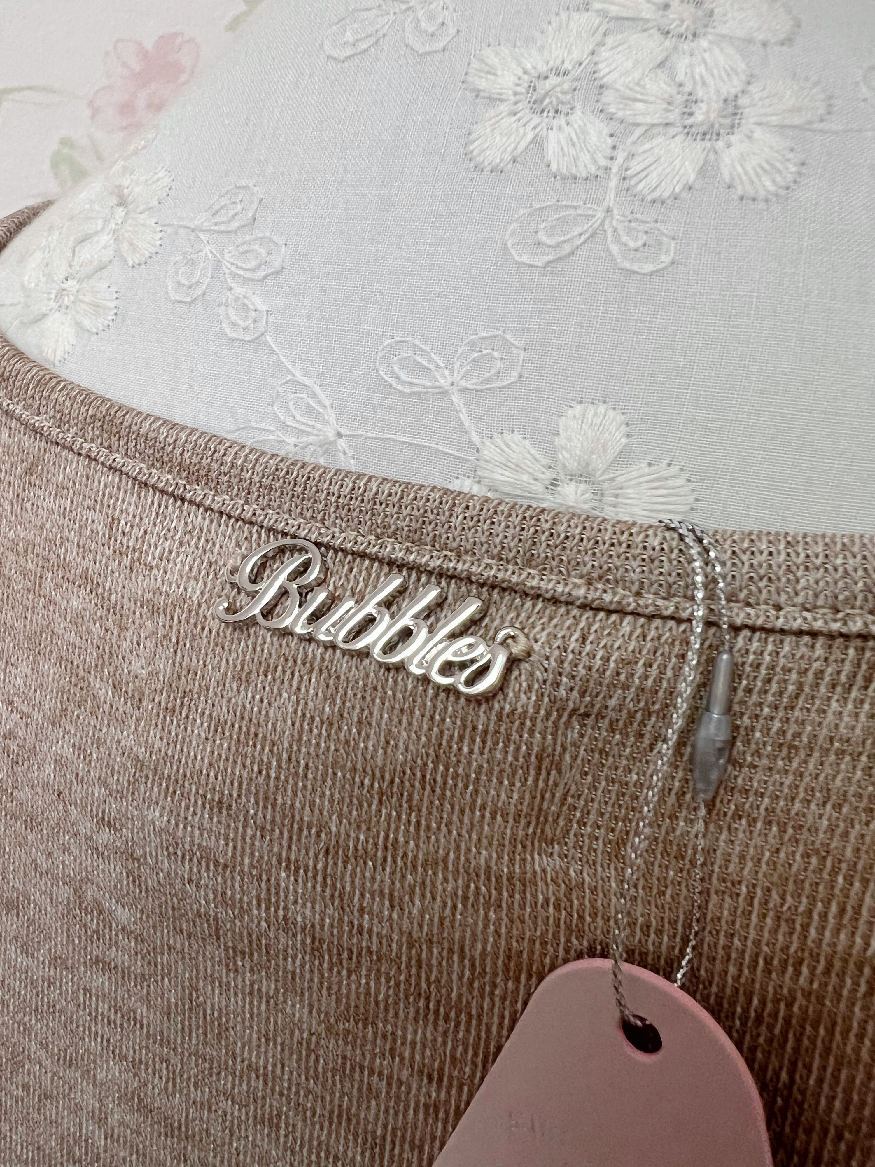 BUBBLES Milkmaid Front Lace Top (Beige)
