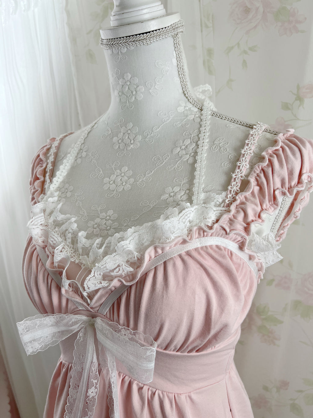 (Pre-order)Vintage Angel Tailor Pink Laloli Dress&Cami Set