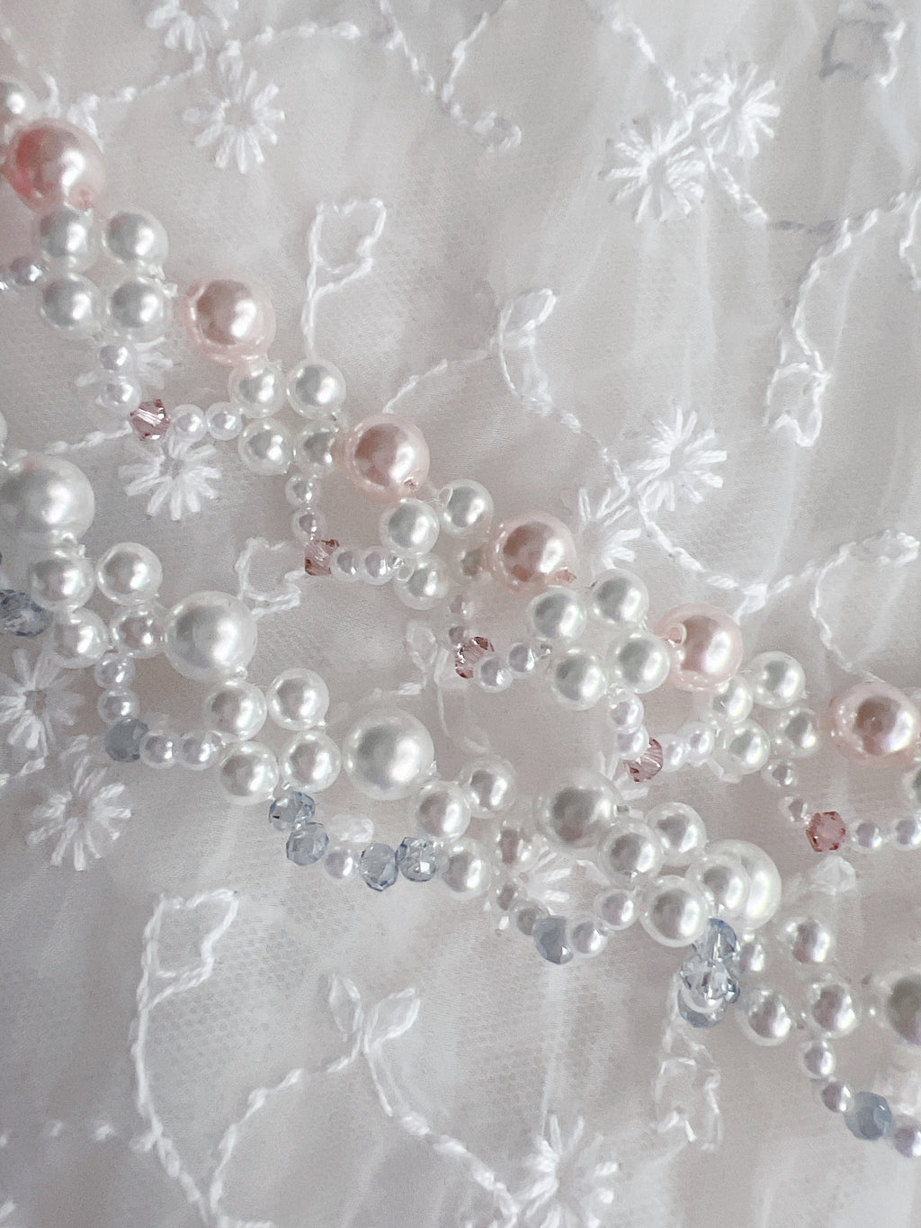 Kirallum Tokyo Ribbon Kirakira Heart Pearl Necklace