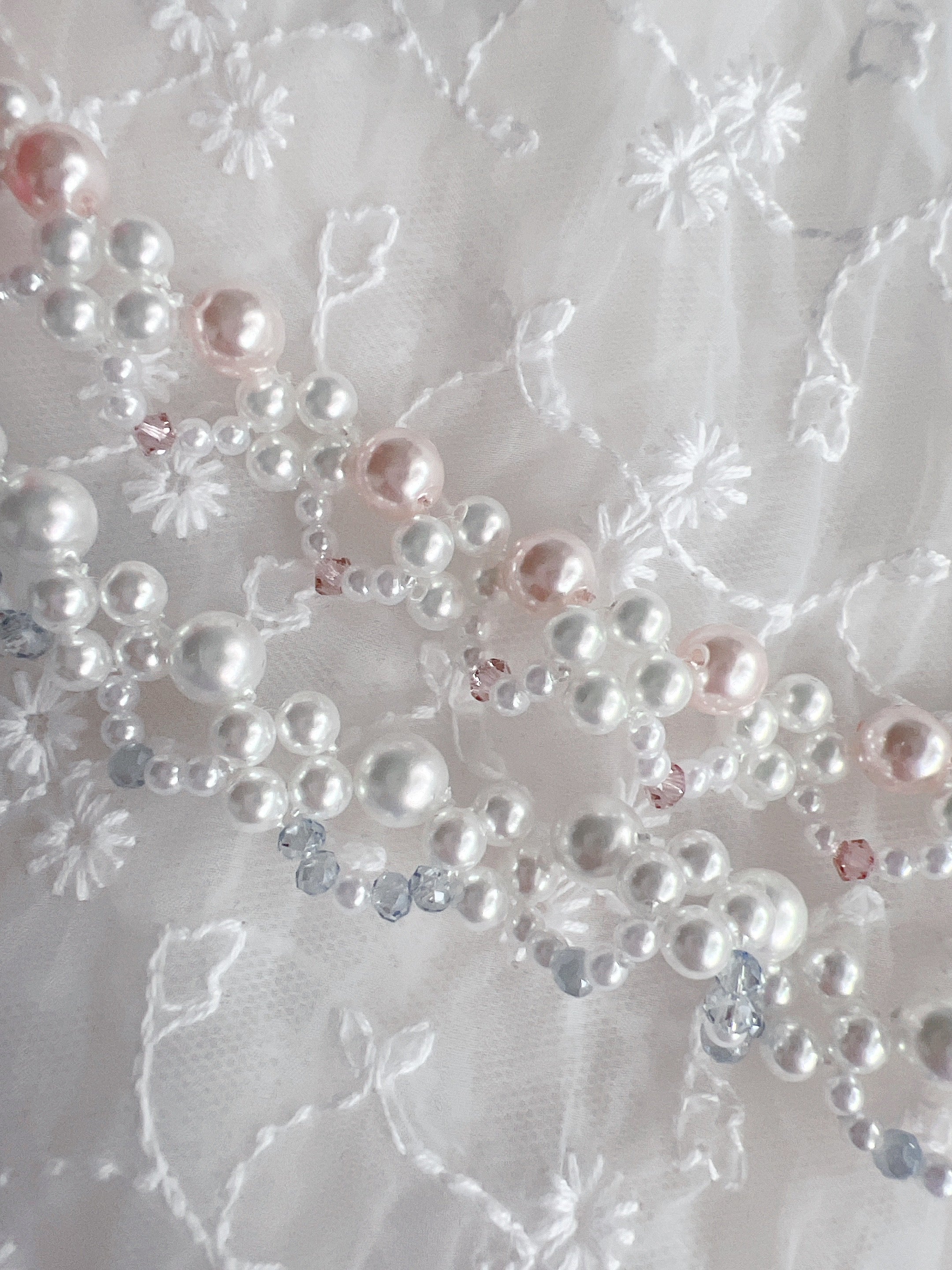 Kirallum Tokyo Ribbon Kirakira Heart Pearl Necklace