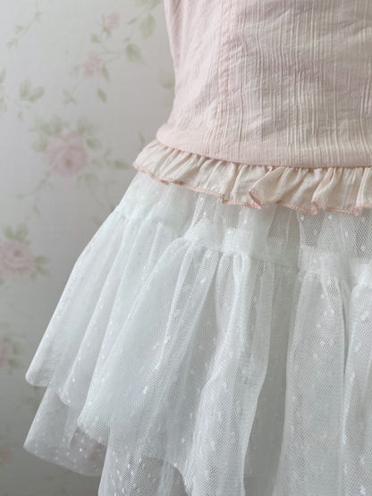 NoGenki Back Bow Girly Blouse (Peach Pink)