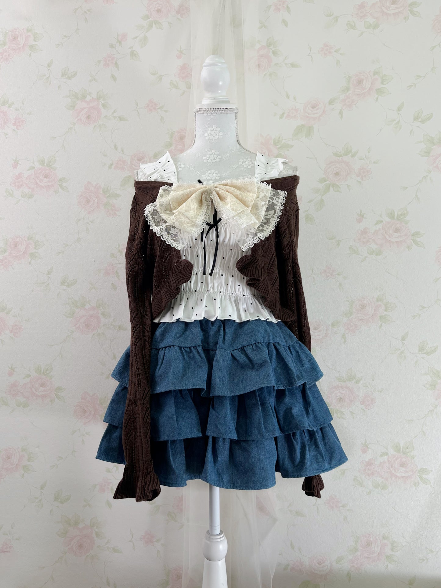 Olive des Olive Side Tiered Denim Skirt