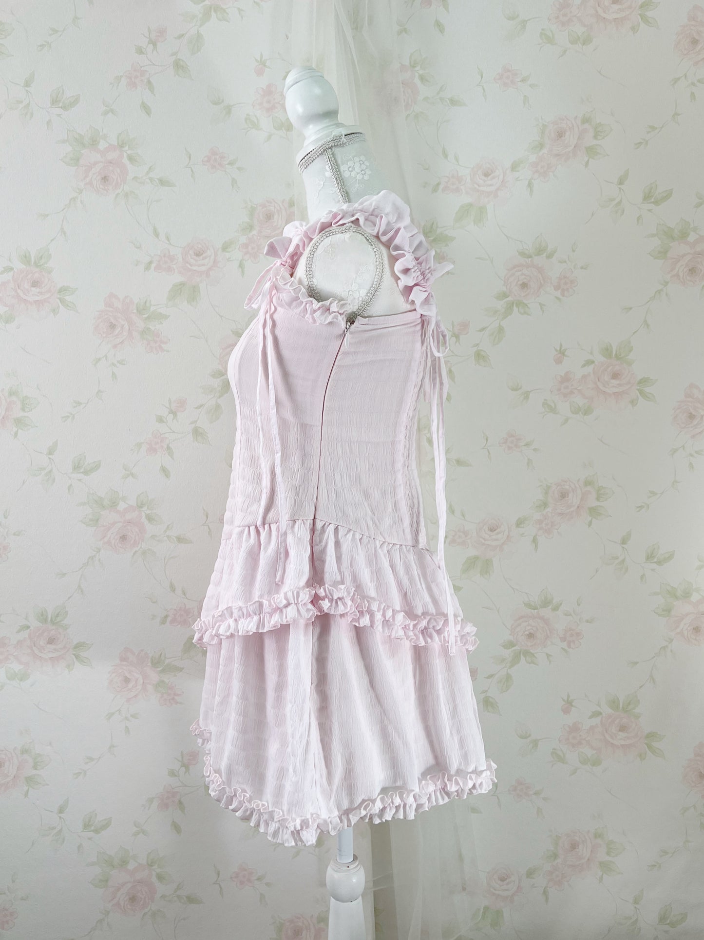 Olive des Olive Ruffled Strap Camisole Tunic (Pink)