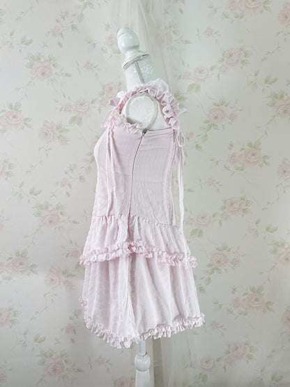 Olive des Olive Ruffled Strap Camisole Tunic (Pink)