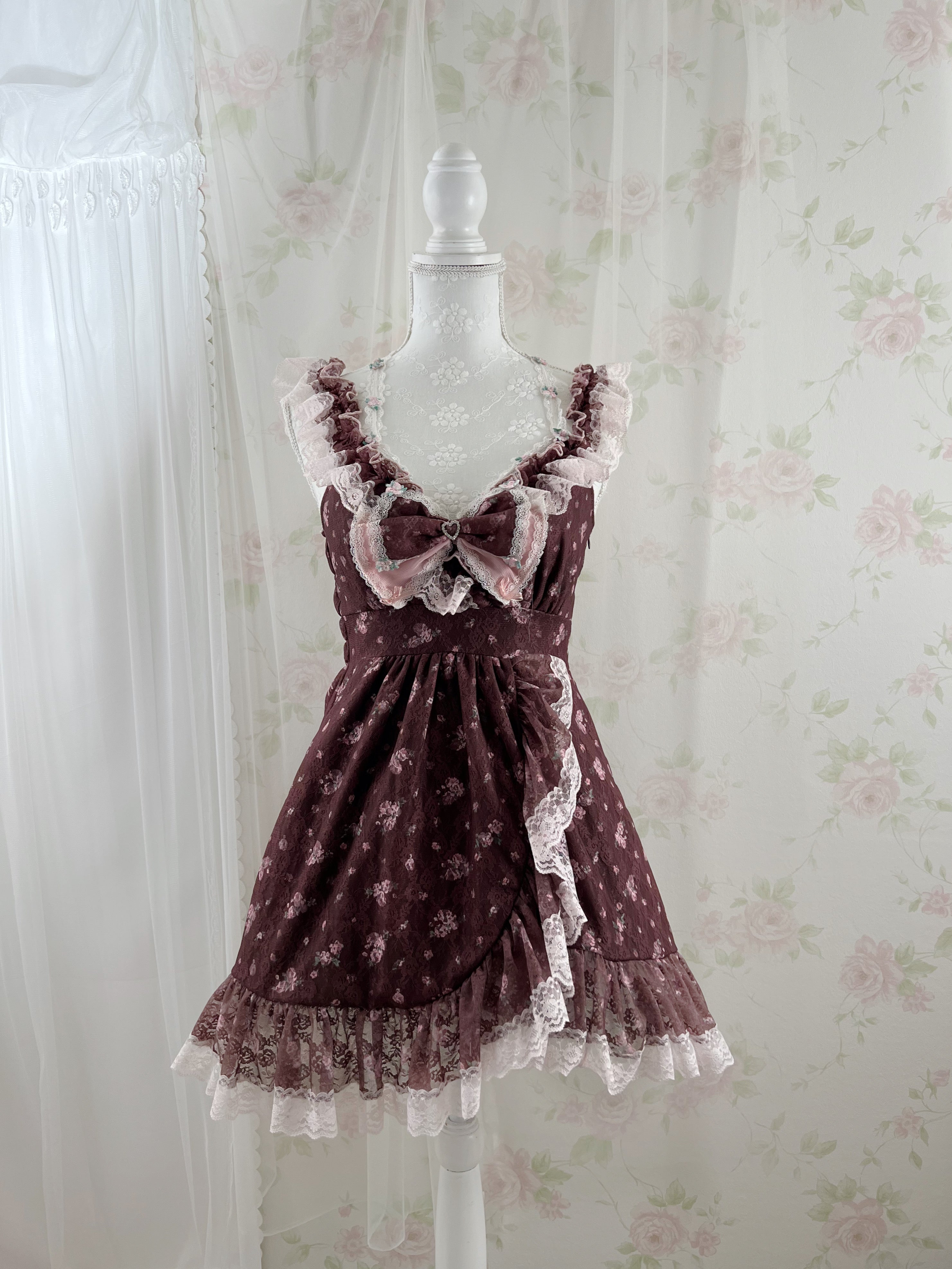 (Pre-order)Vintage Angel Tailor Fairy Pretty Dress (Brown)