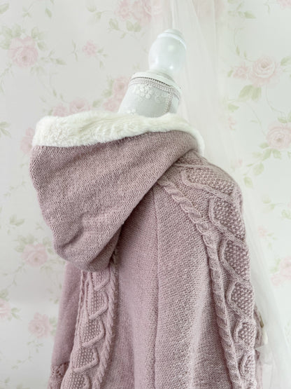 axes femme RIbbon Boa Poncho (Pink)