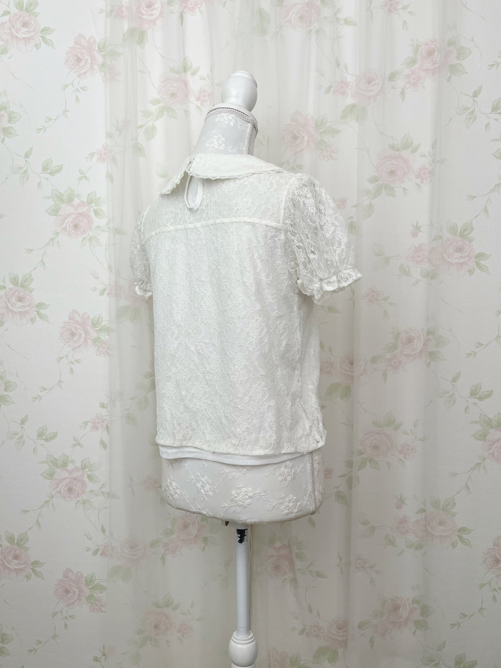 Honey Cinnamon Lace Blouse (Ivory)