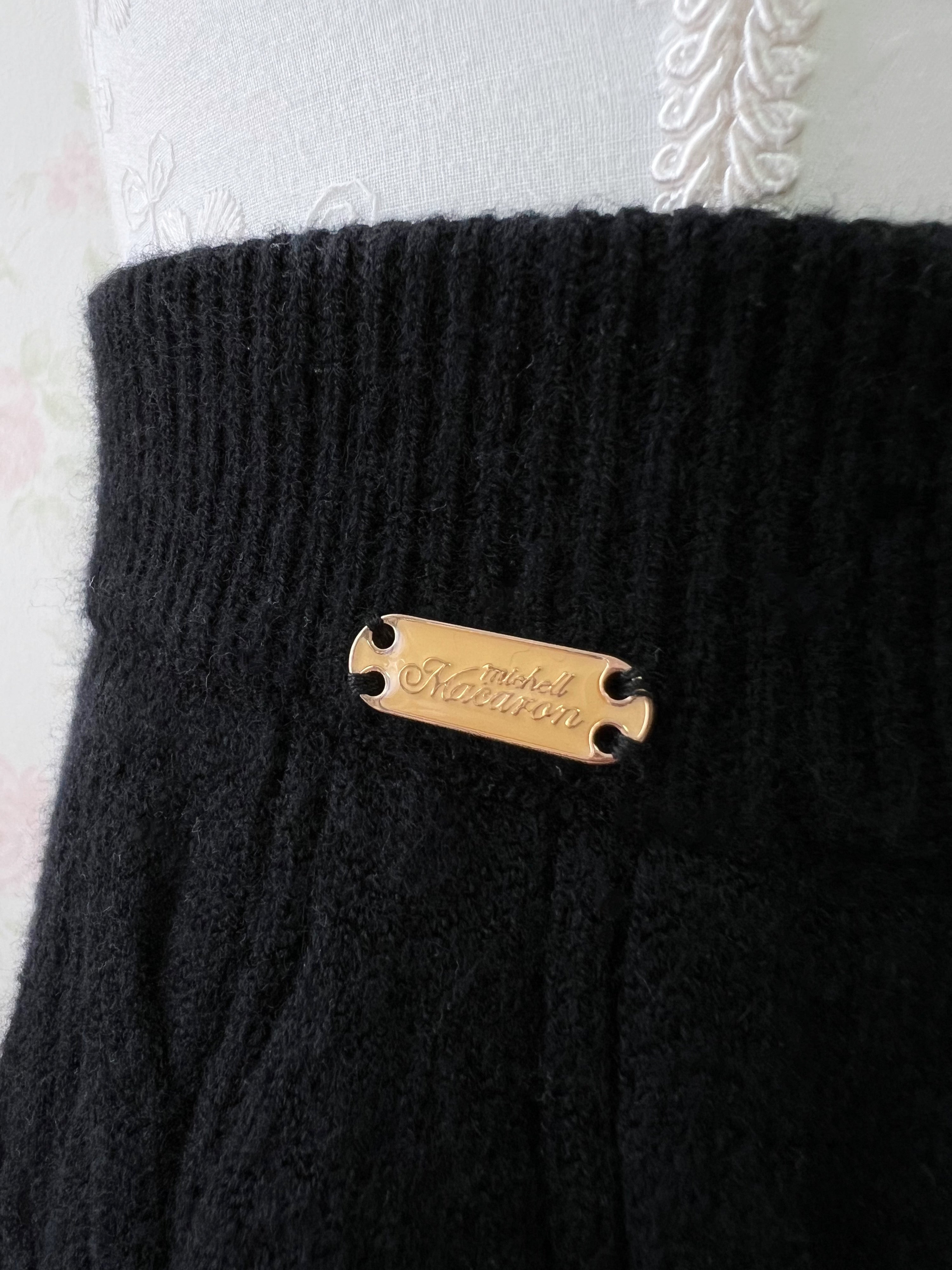 Michell Macaron Knit Skirt (Black)