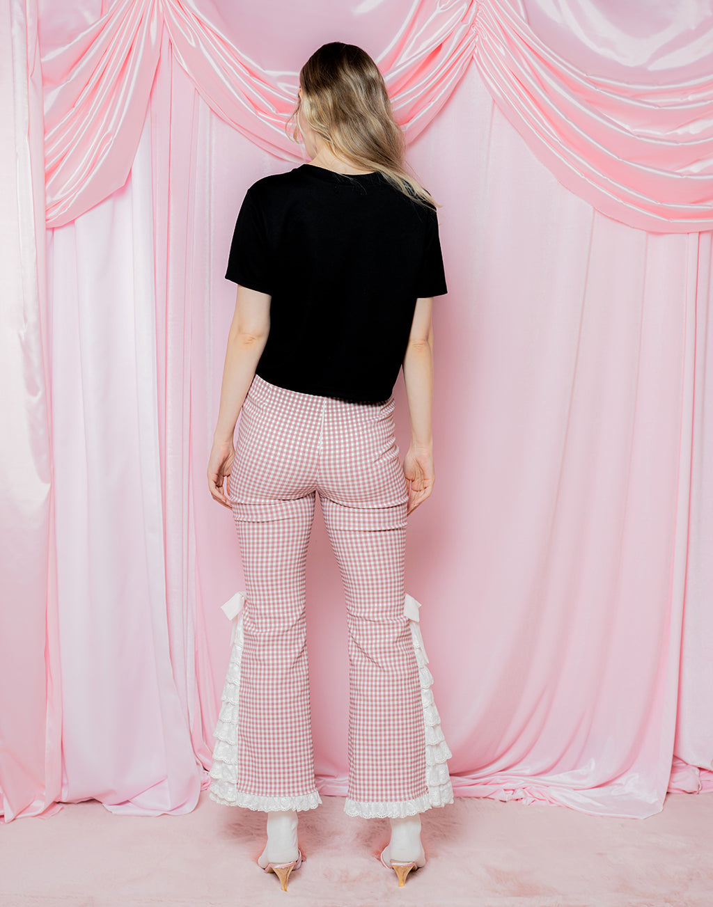 Lolime PRETTY UP Gingham checked Pants