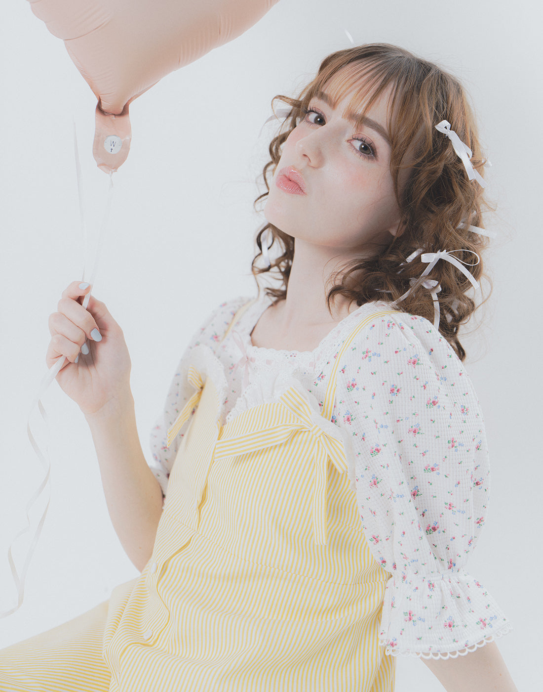 Lolime Baby flowers Puff Sleeved T-Shirt