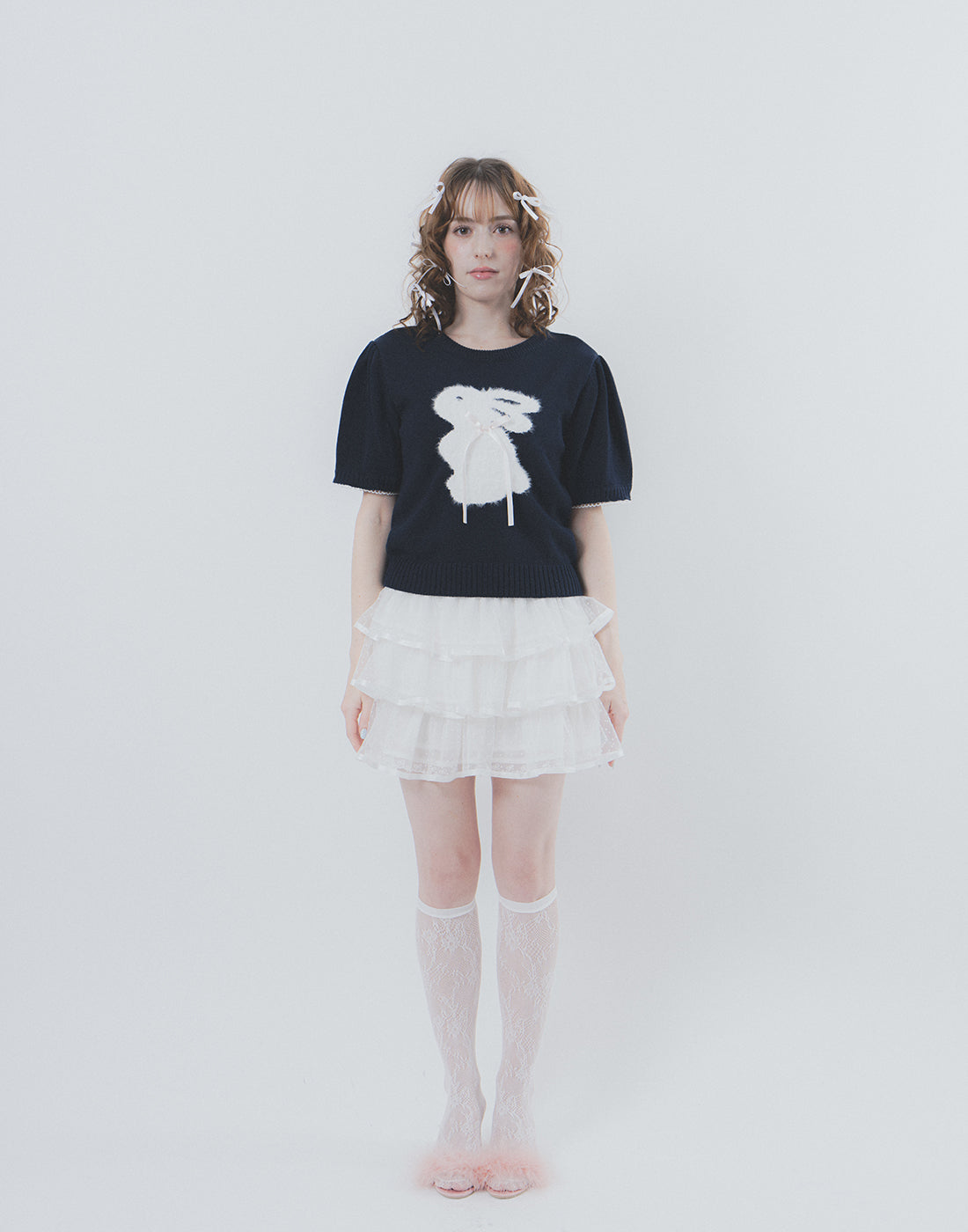 Lolime FANCY BUNNY Knit Top