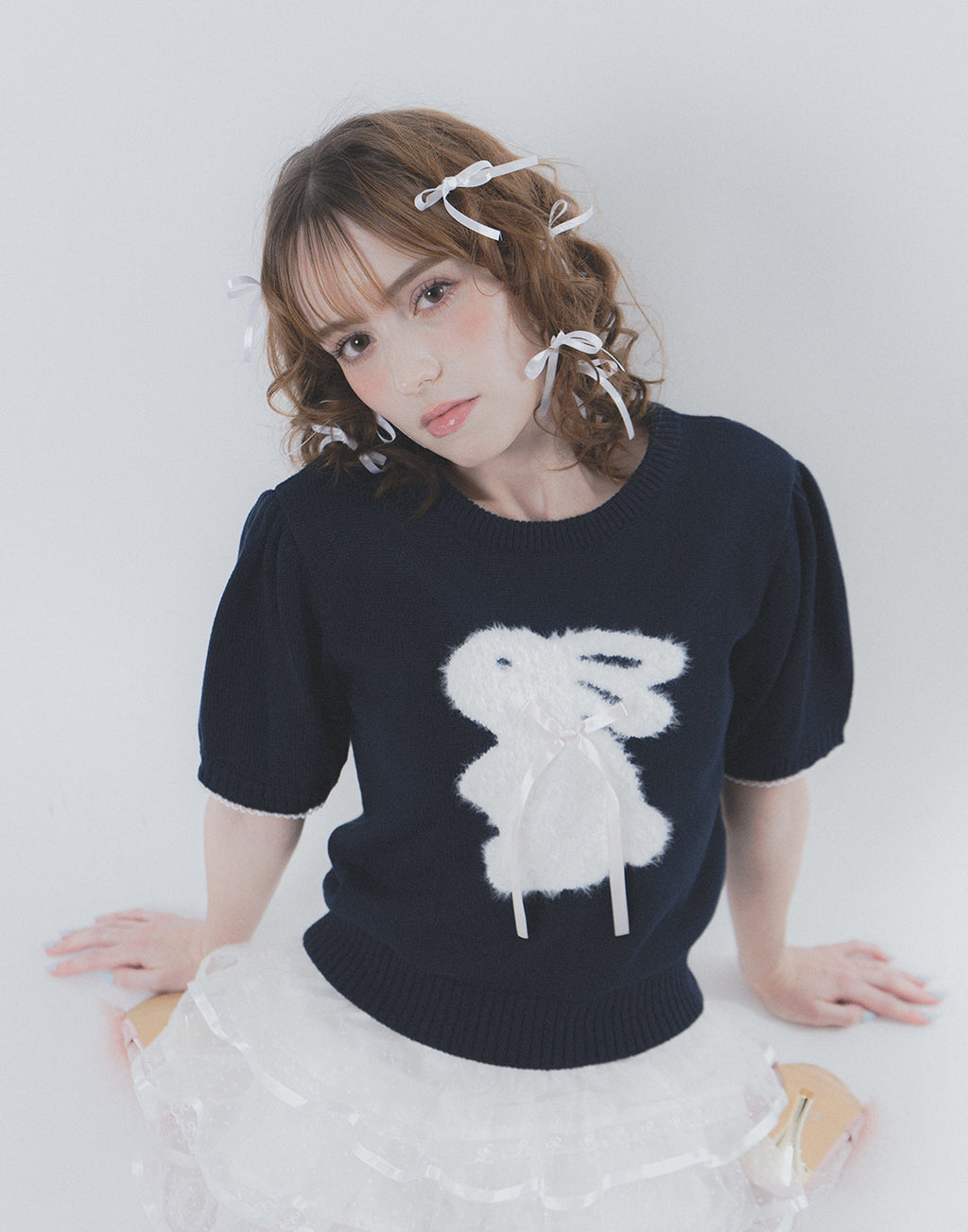 Lolime FANCY BUNNY Knit Top