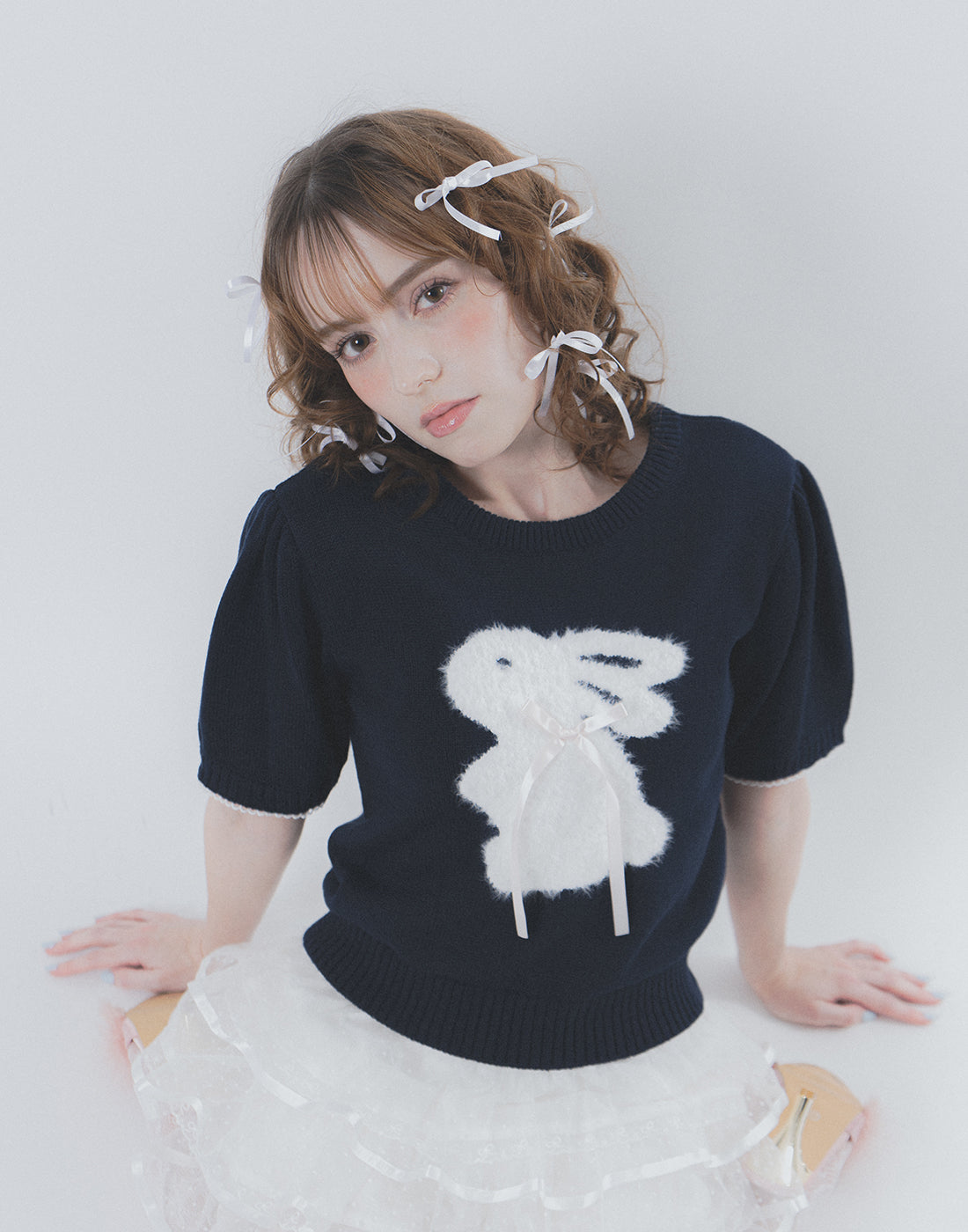 Lolime FANCY BUNNY Knit Top