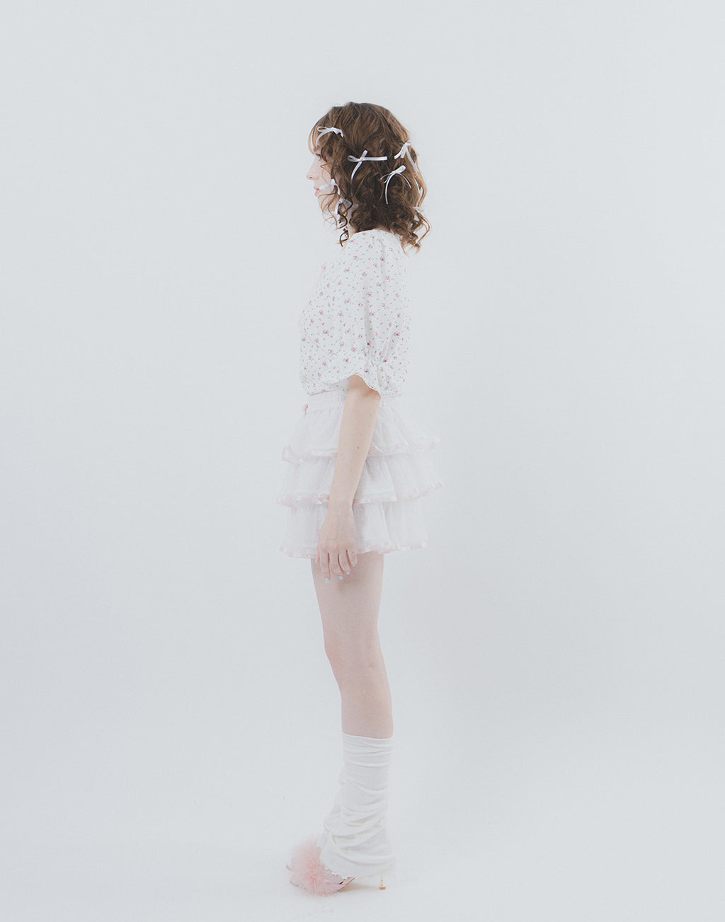 Lolime Syrup Frill Mini Skirt