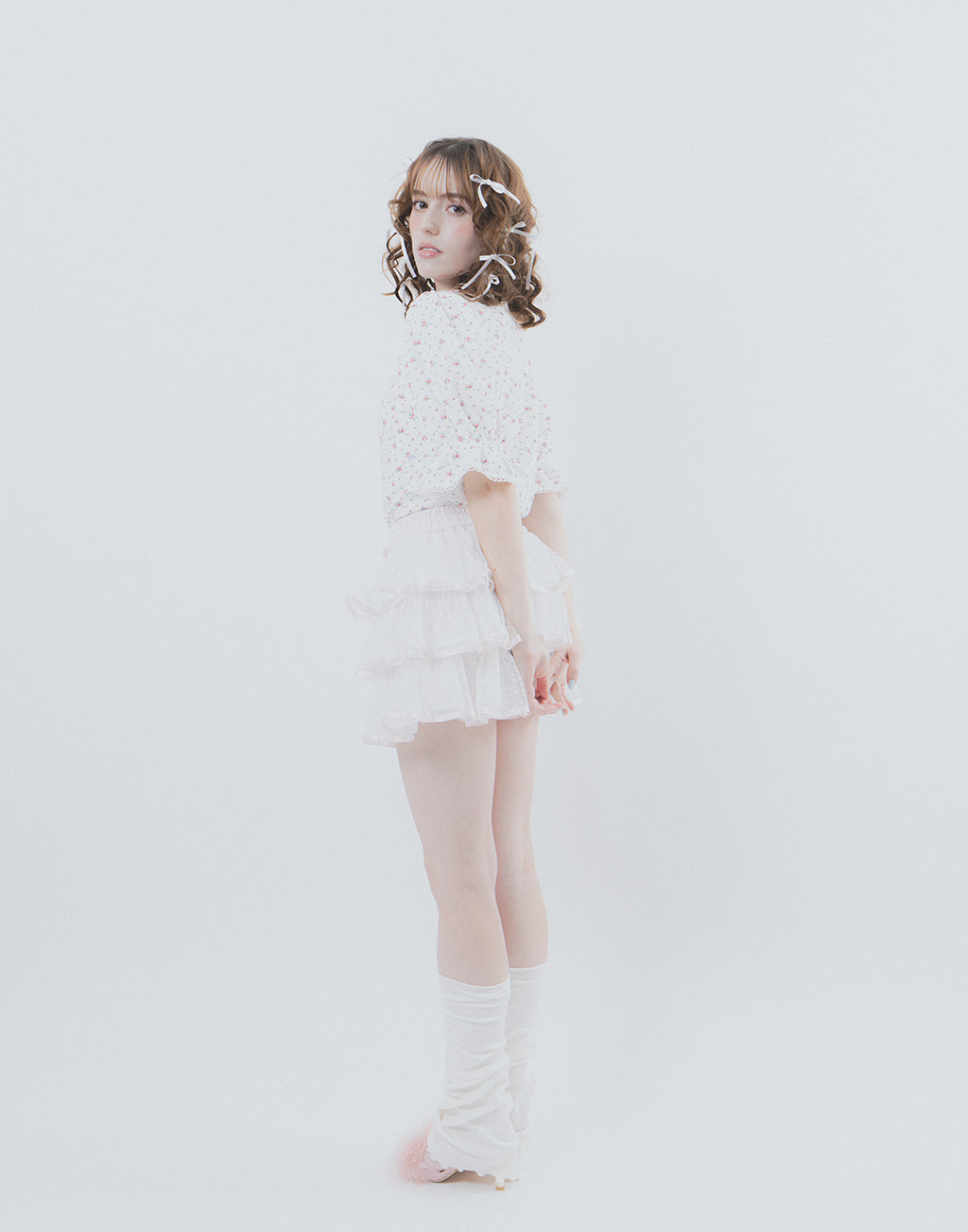 Lolime Syrup Frill Mini Skirt