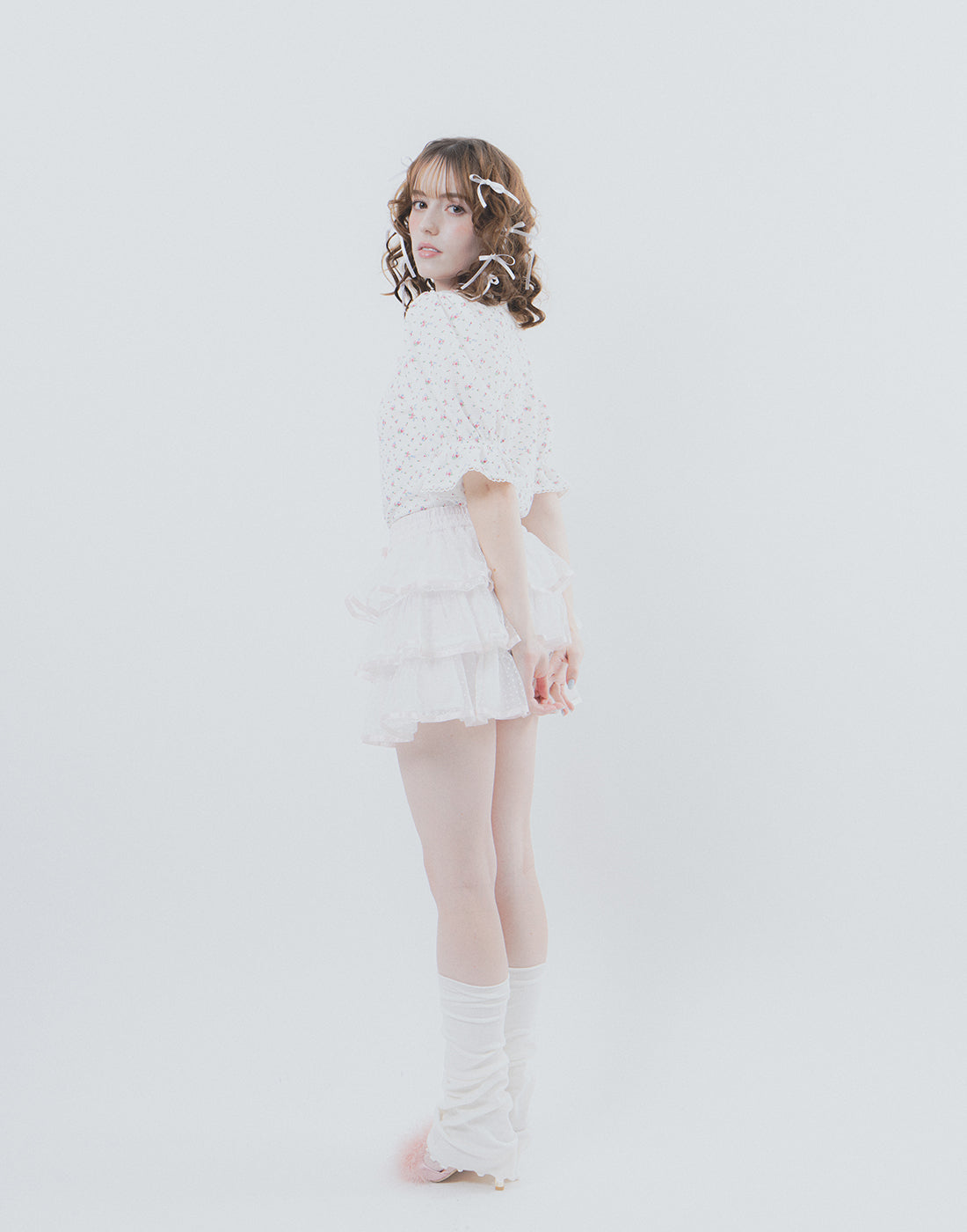 Lolime Syrup Frill Mini Skirt