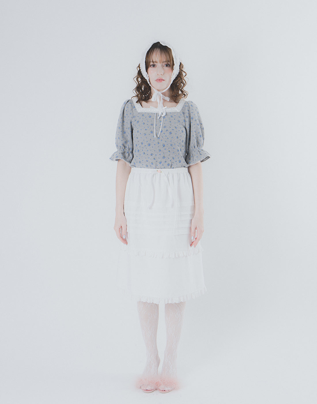 Lolime Baby flowers Puff Sleeved T-Shirt