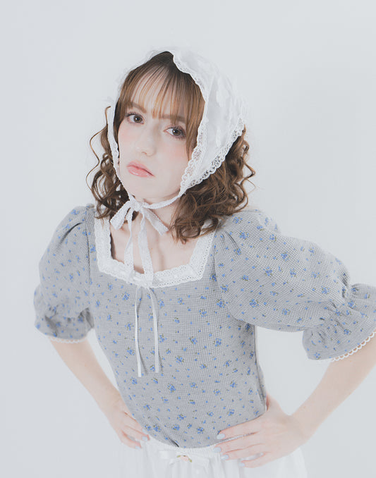 Lolime Baby flowers Puff Sleeved T-Shirt