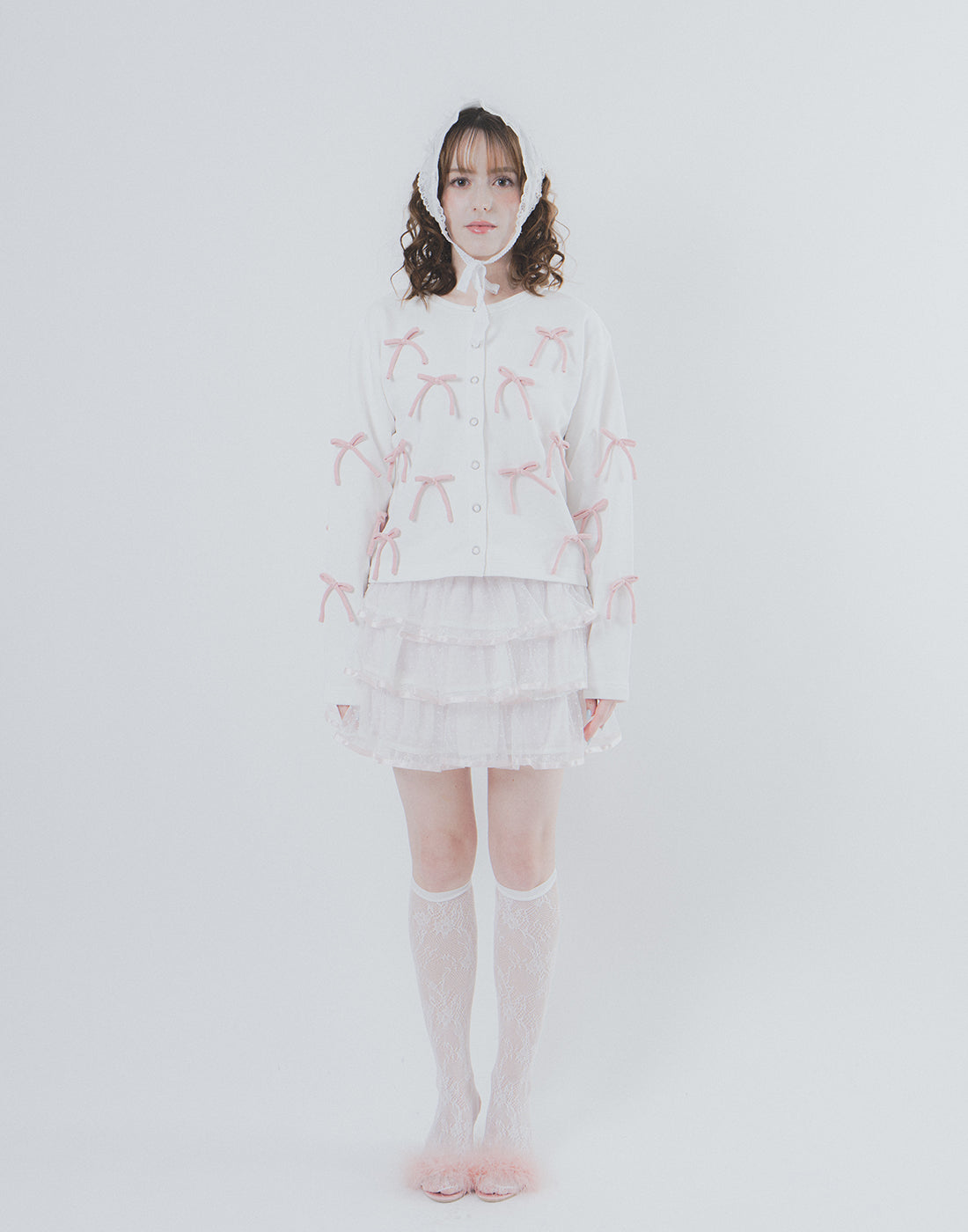 Lolime Ribbon Ribbon-deco Cardigan