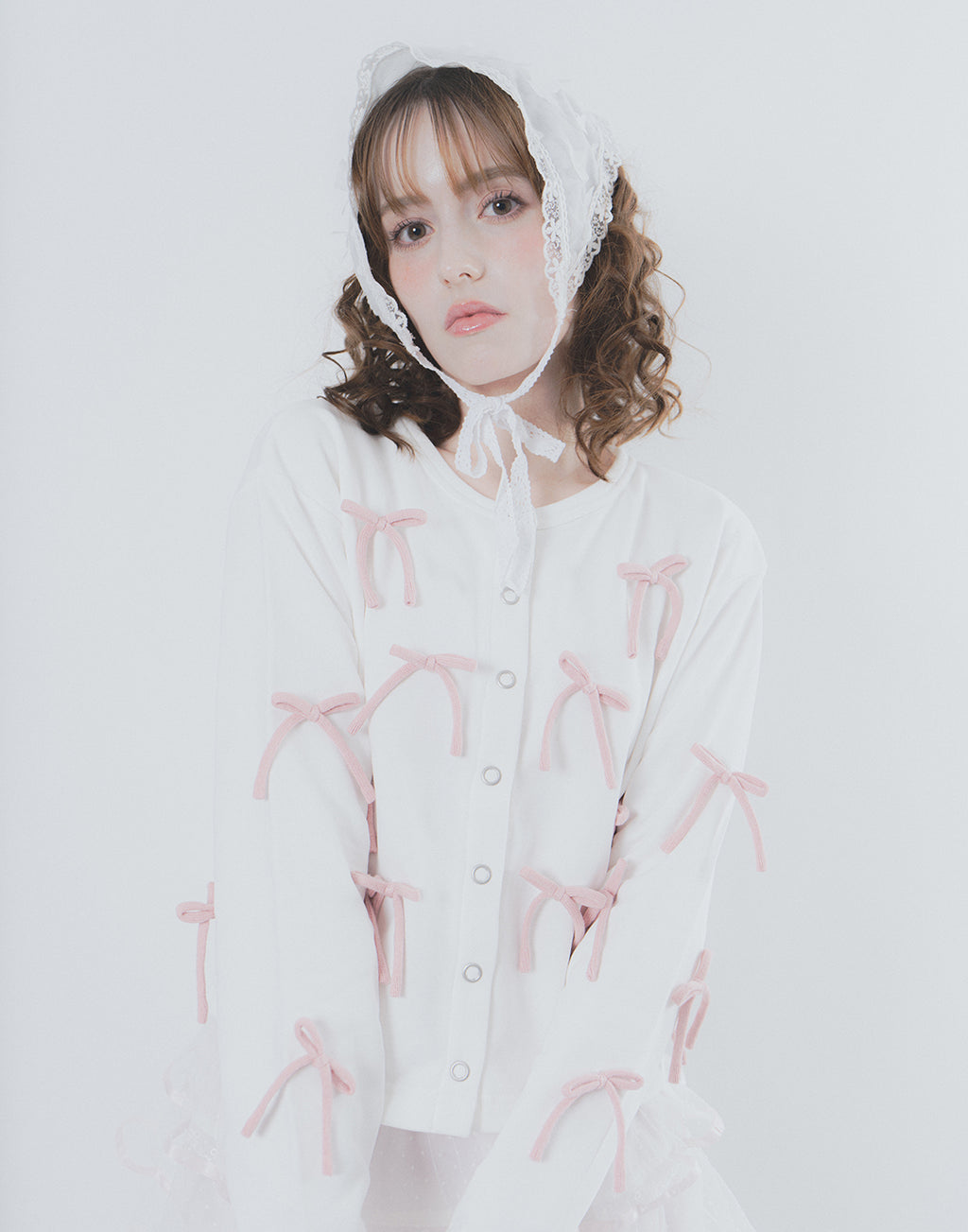 Lolime Ribbon Ribbon-deco Cardigan