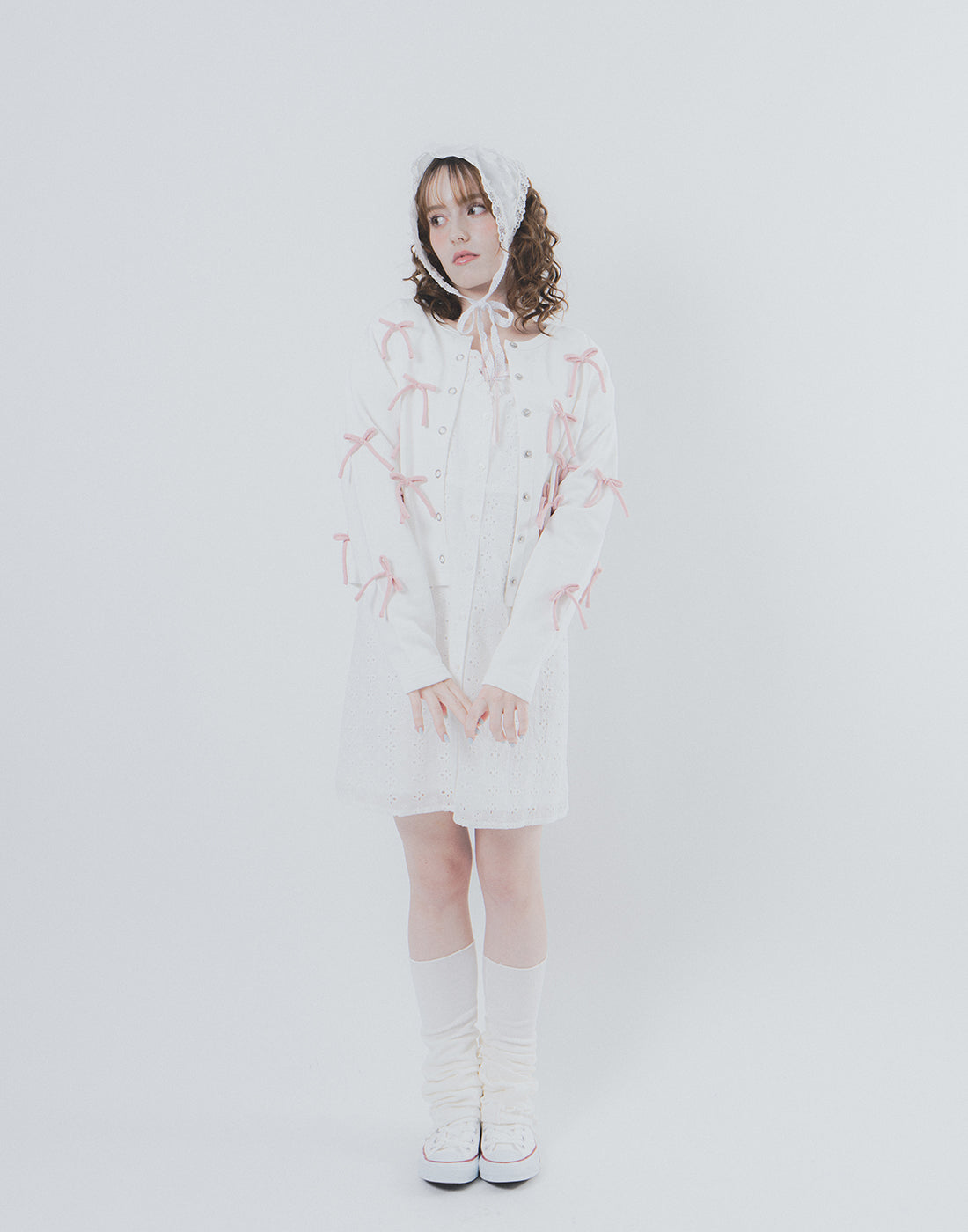 Lolime Ribbon Ribbon-deco Cardigan