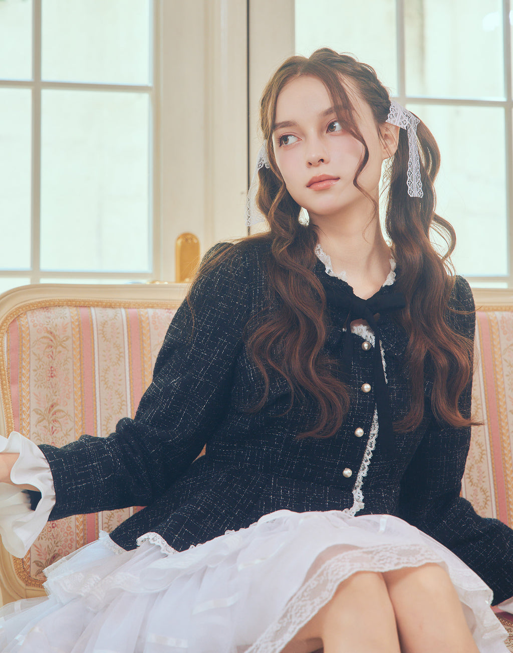 mellfy memory Étoile tweed tulle onepiece